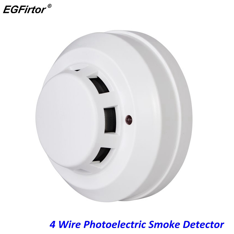 Smoke Detector Interconnected - Fire Alarm 4 Wire Photoelectric Smoke
