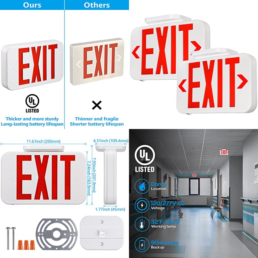 Emergency Exit Sign - LED Exit Sign, Emergency Exit Light