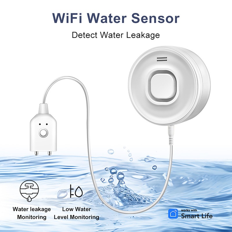 Water Alarm Sensor - Tuya WIFI Water Leak Detector Water