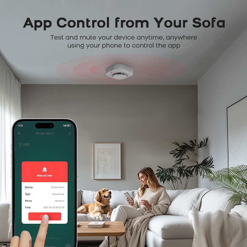 ZIGBEE Smoke Detector Home Sec - Smoke Detector Interconnected ulasan dan harga