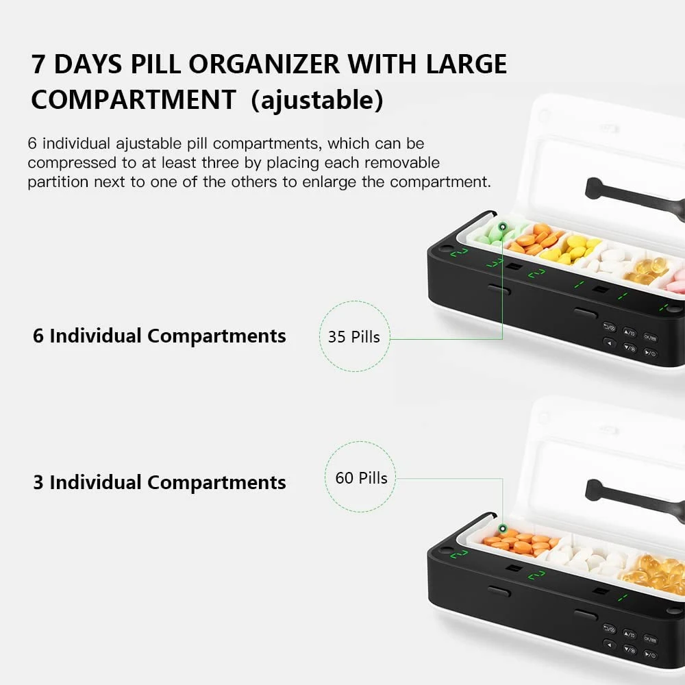 Pill Dispenser with Alarm Dail - Medicine Cabinet Lock ulasan dan harga