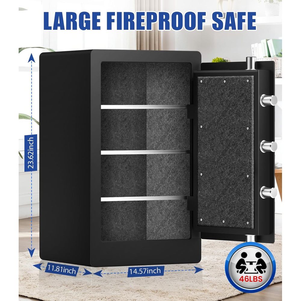 Large Biometric Safe with 35 M - Fire Safe Document ulasan dan harga