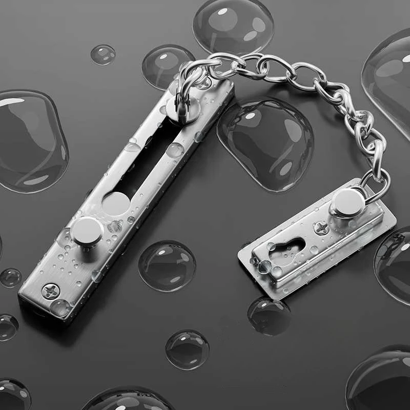 No Drill Stainless Steel Secur - Security Chain Door ulasan dan harga