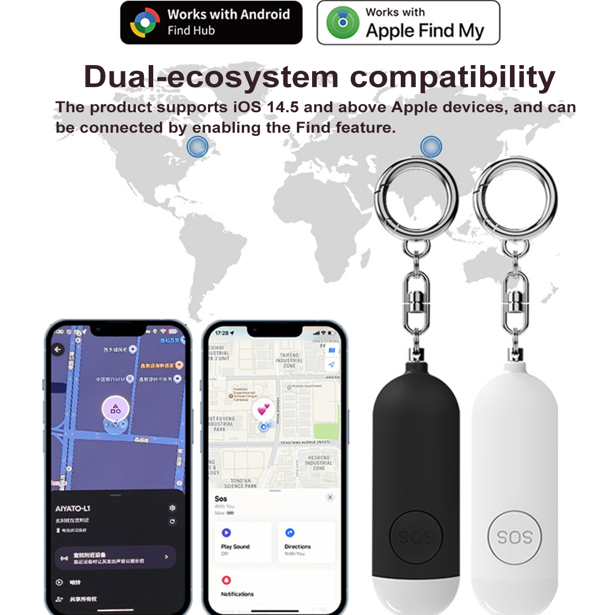 Self Defense Alarm LED Light R - Personal Alarm Keychain ulasan dan harga