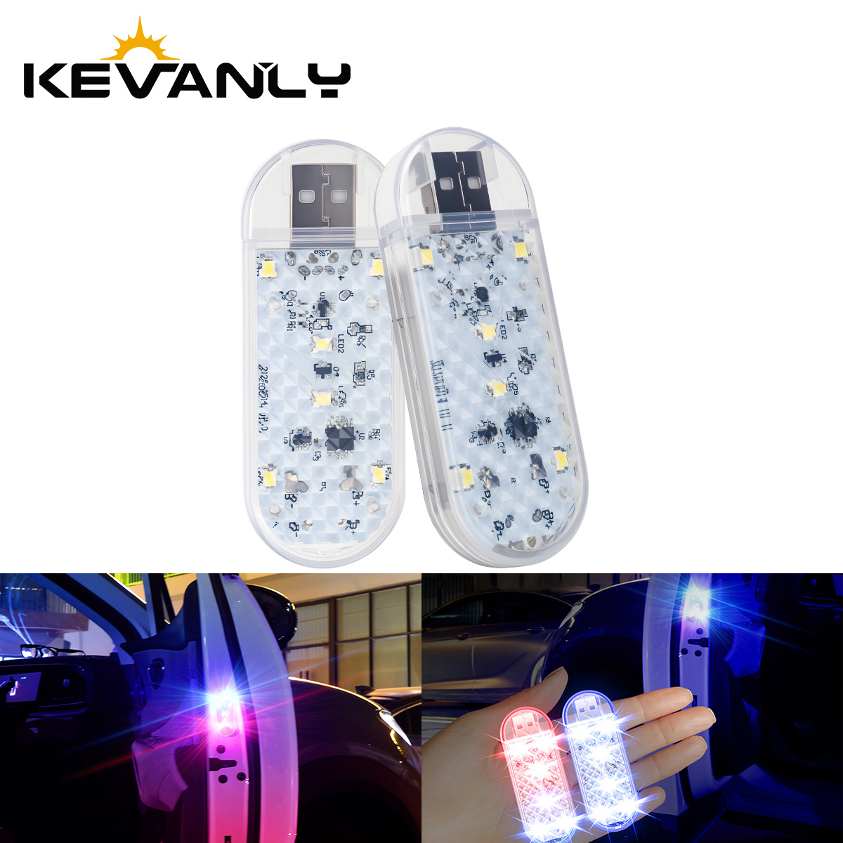 1/2pcs Car Door LED Strobe War - Emergency Exit Sign ulasan dan harga