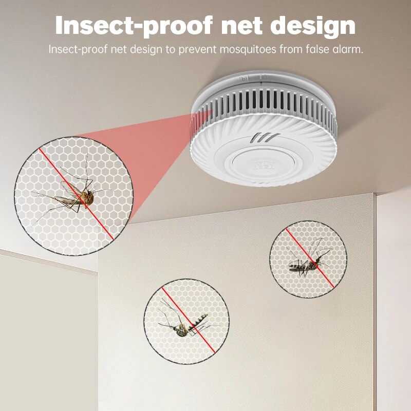 1pc Smoke Detector Warning, In - Smoke Detector Interconnected ulasan dan harga