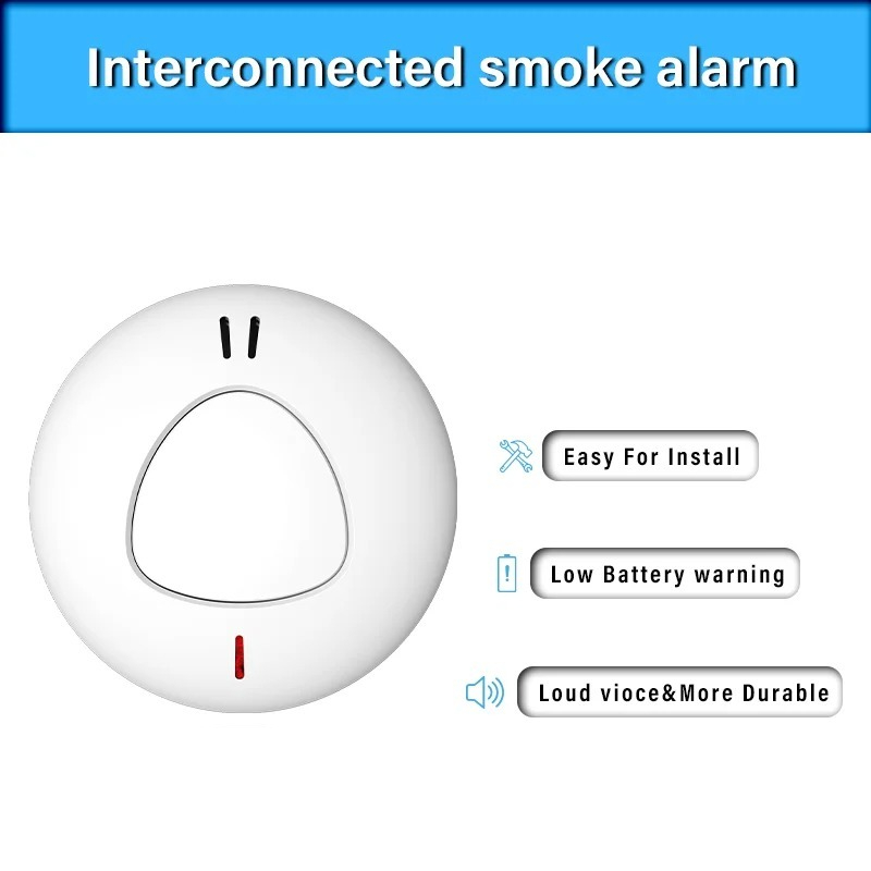 Smart home security alarm syst - Smoke Detector Interconnected ulasan dan harga