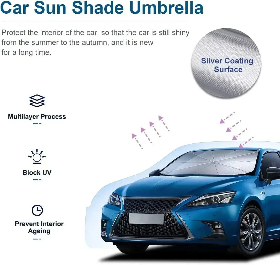 New Car Windshield SunShades U - Window Lock Bar ulasan dan harga