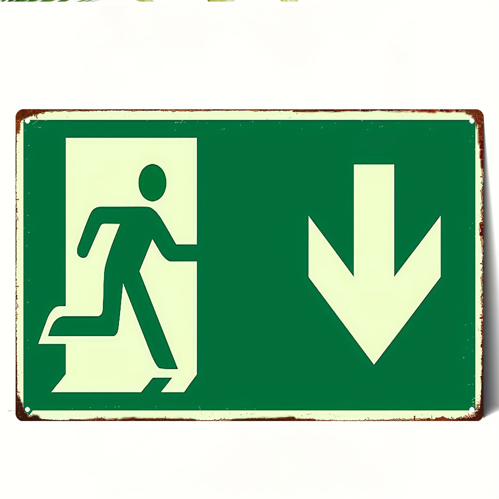 2D Vintage Metal Iron Sign | P - Emergency Exit Sign ulasan dan harga