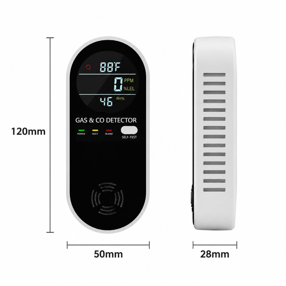4 in 1 LED Display Gas Detecto - Co Detector Plug ulasan dan harga