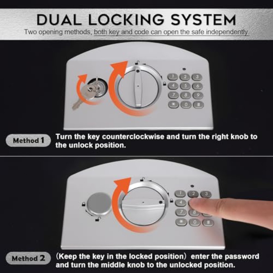 Portable Metal Safe Box with D - Fire Safe Document ulasan dan harga