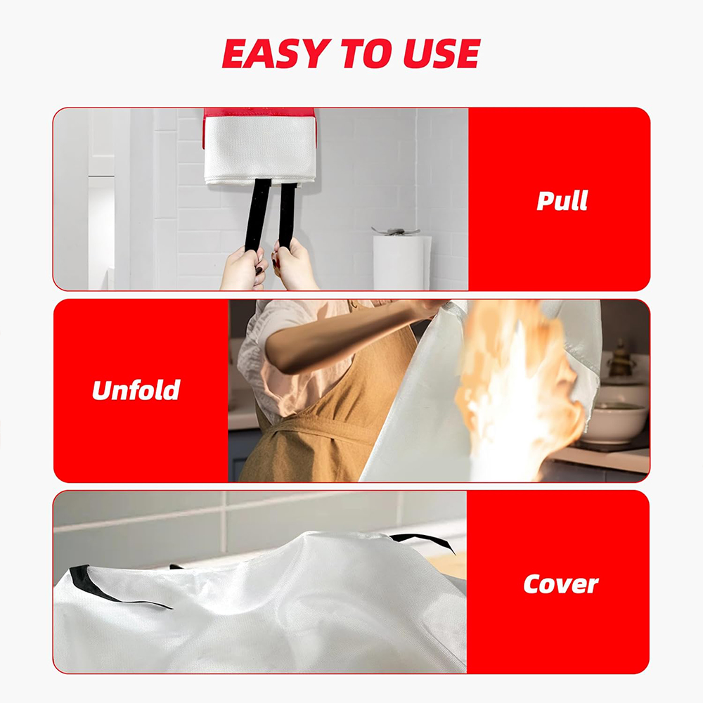 Fire Blanket 2 Pack 2*2m/1.5*1 - Fire Blanket Kitchen ulasan dan harga