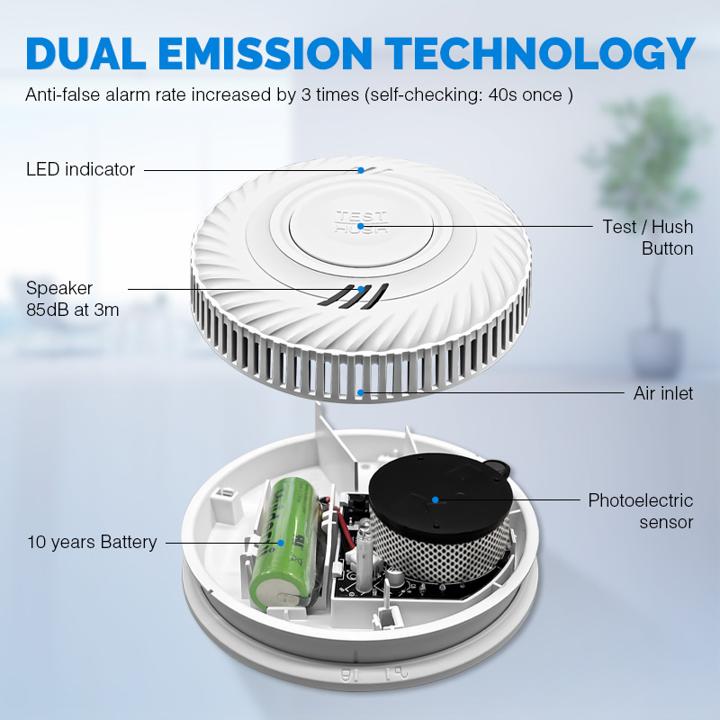 10 Years Battery Powered Hotel - Smoke Detector Interconnected ulasan dan harga
