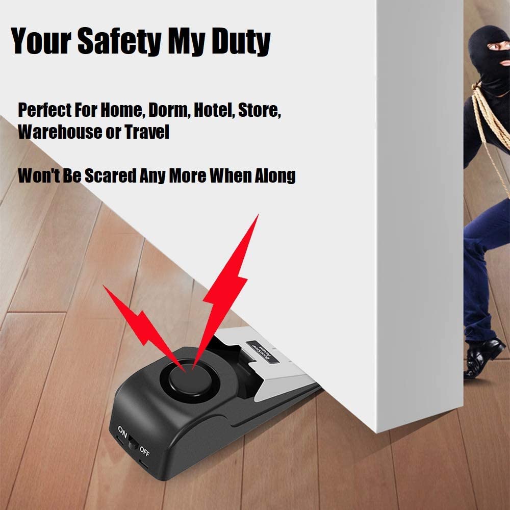 1Pc Door Stopper Alarm Portabl - Door Stop Alarm ulasan dan harga