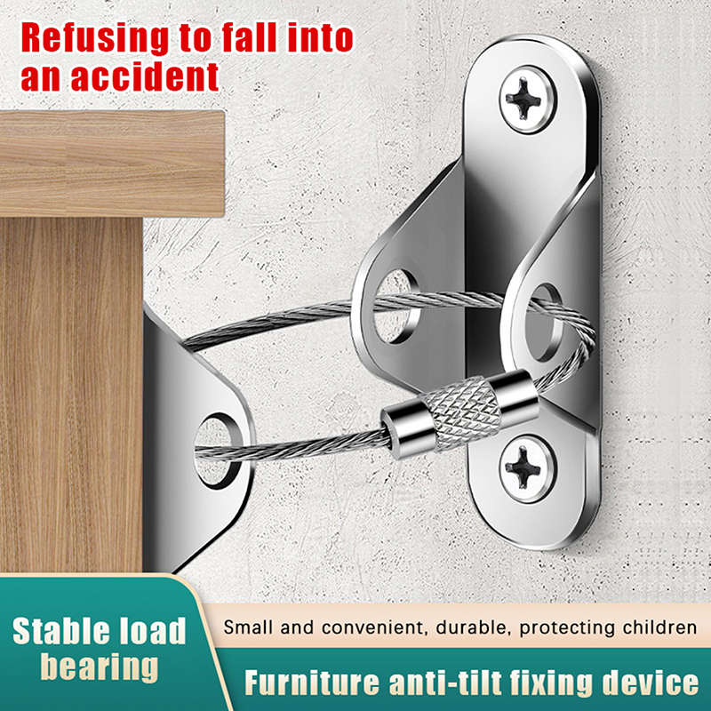 1Set Anti-Tip Furniture Anchor - Earthquake Anchor Strap ulasan dan harga