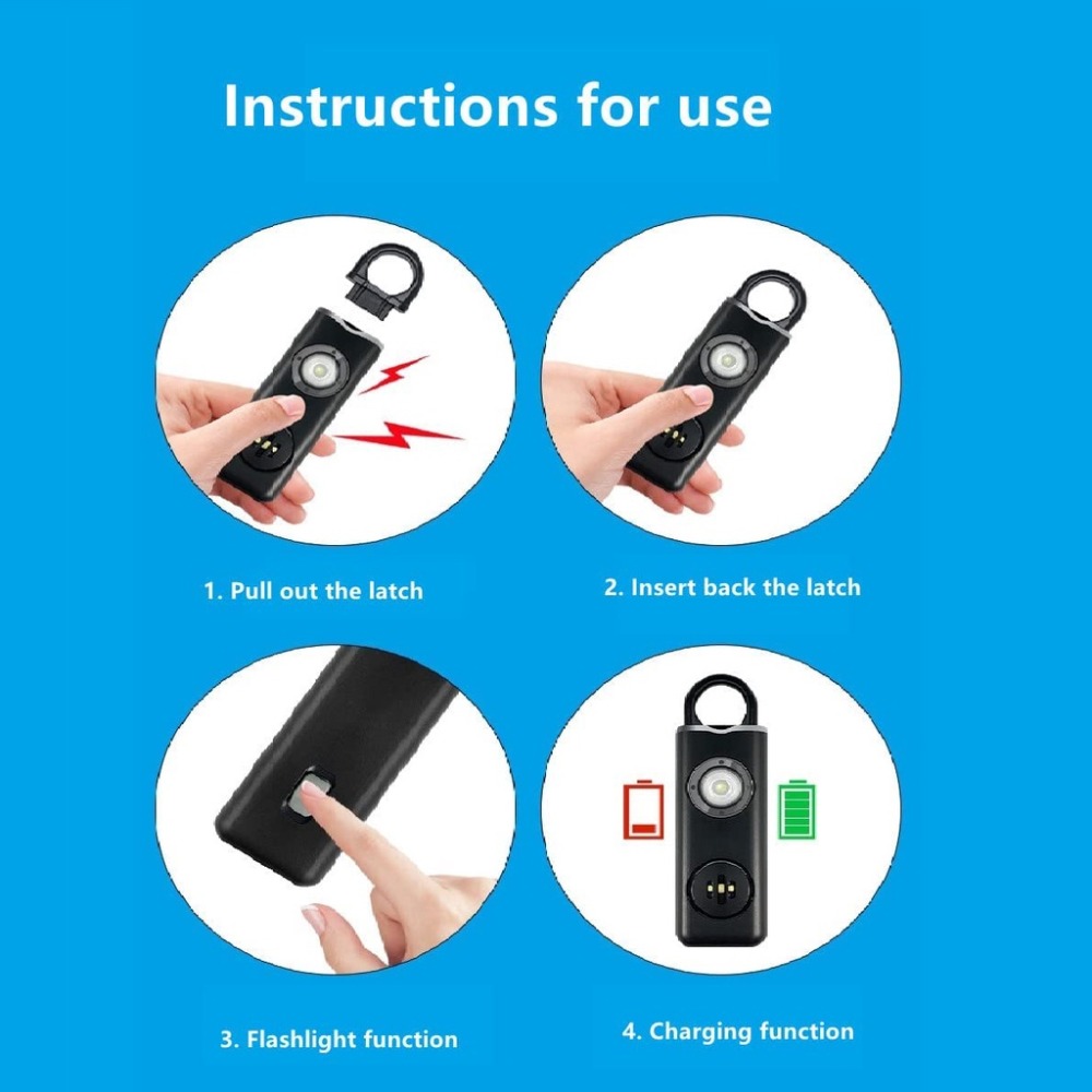 130 High DB Safe Sound Persona - Personal Alarm Keychain ulasan dan harga