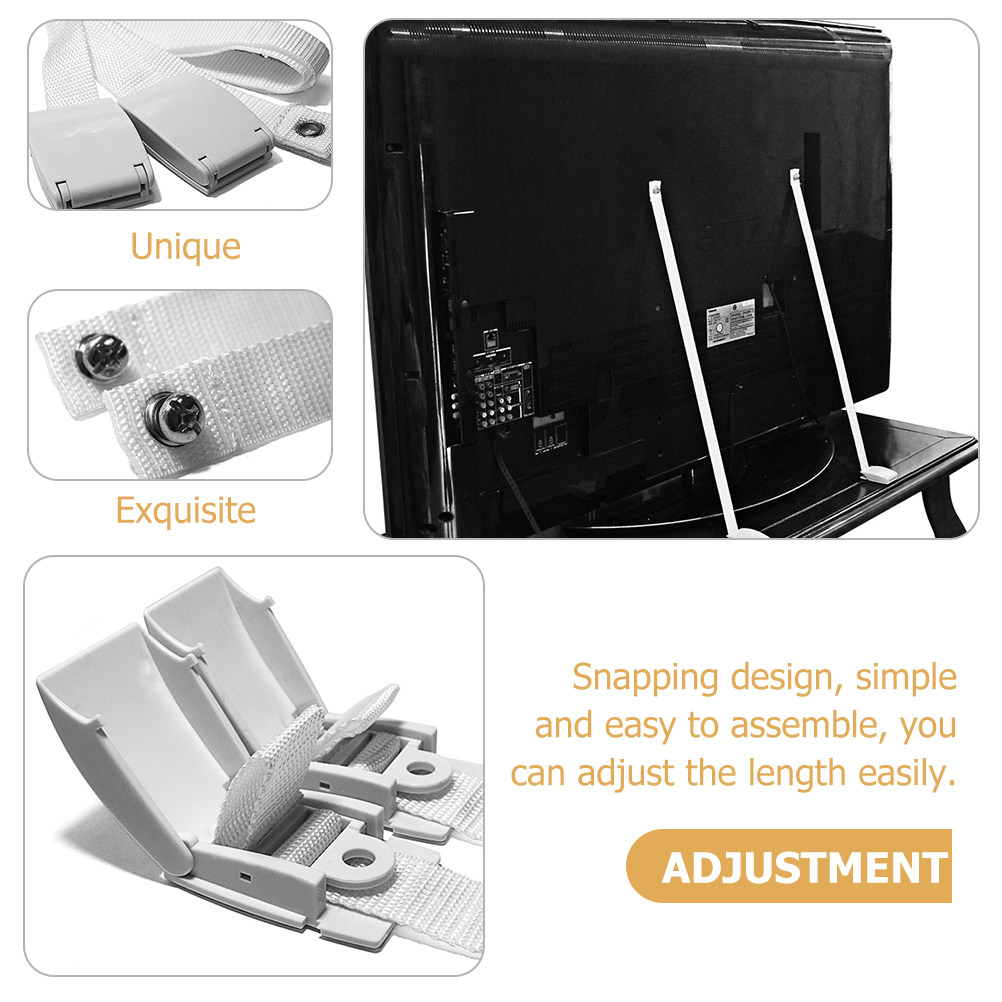2Pcs Adjustable TV Strap Furni - Earthquake Anchor Strap ulasan dan harga