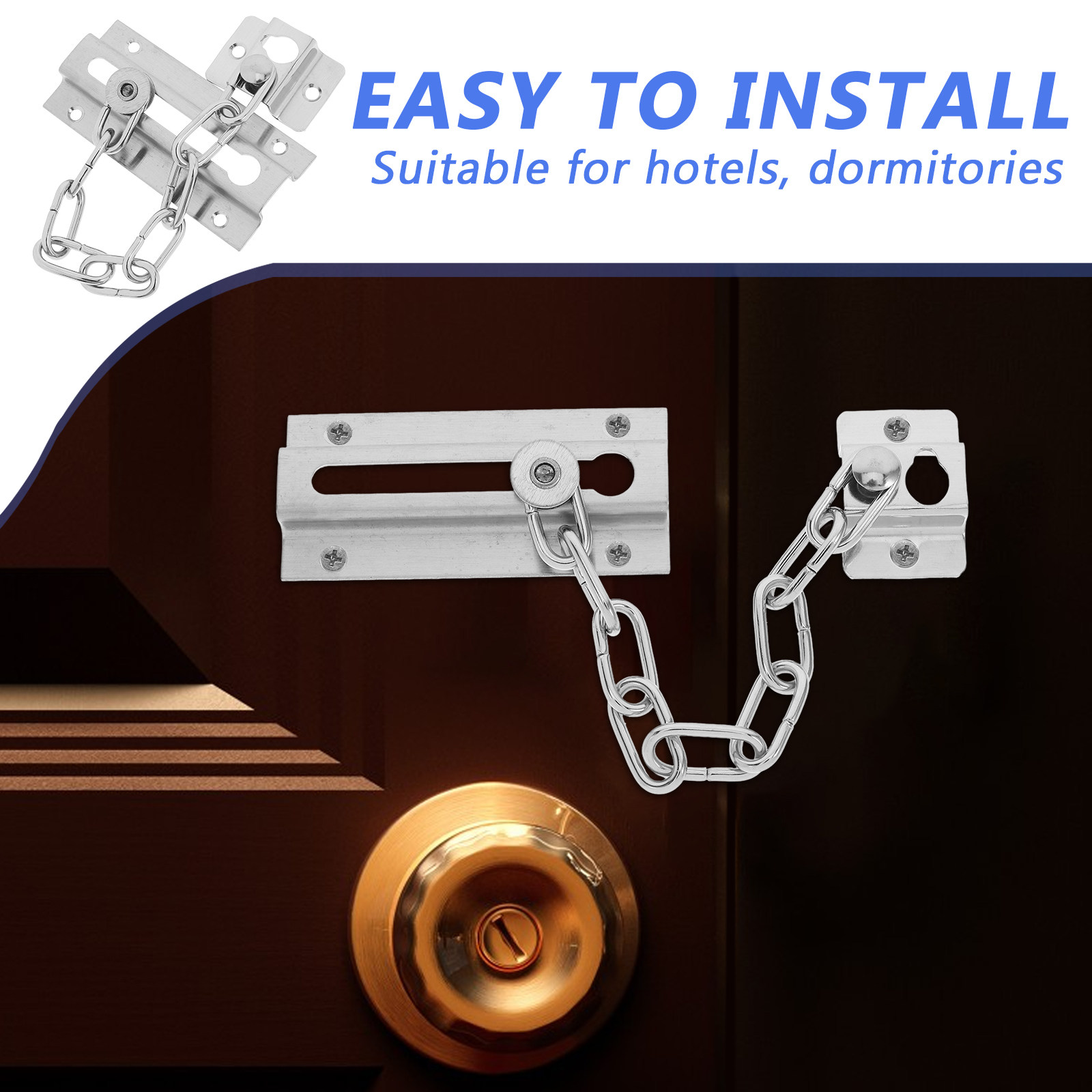 Door Chain Lock Stainless Stee - Security Chain Door ulasan dan harga