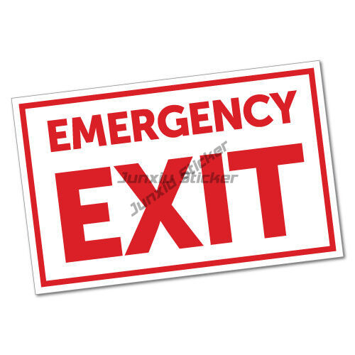 Emergency Exit Sticker Decal S - Emergency Exit Sign ulasan dan harga