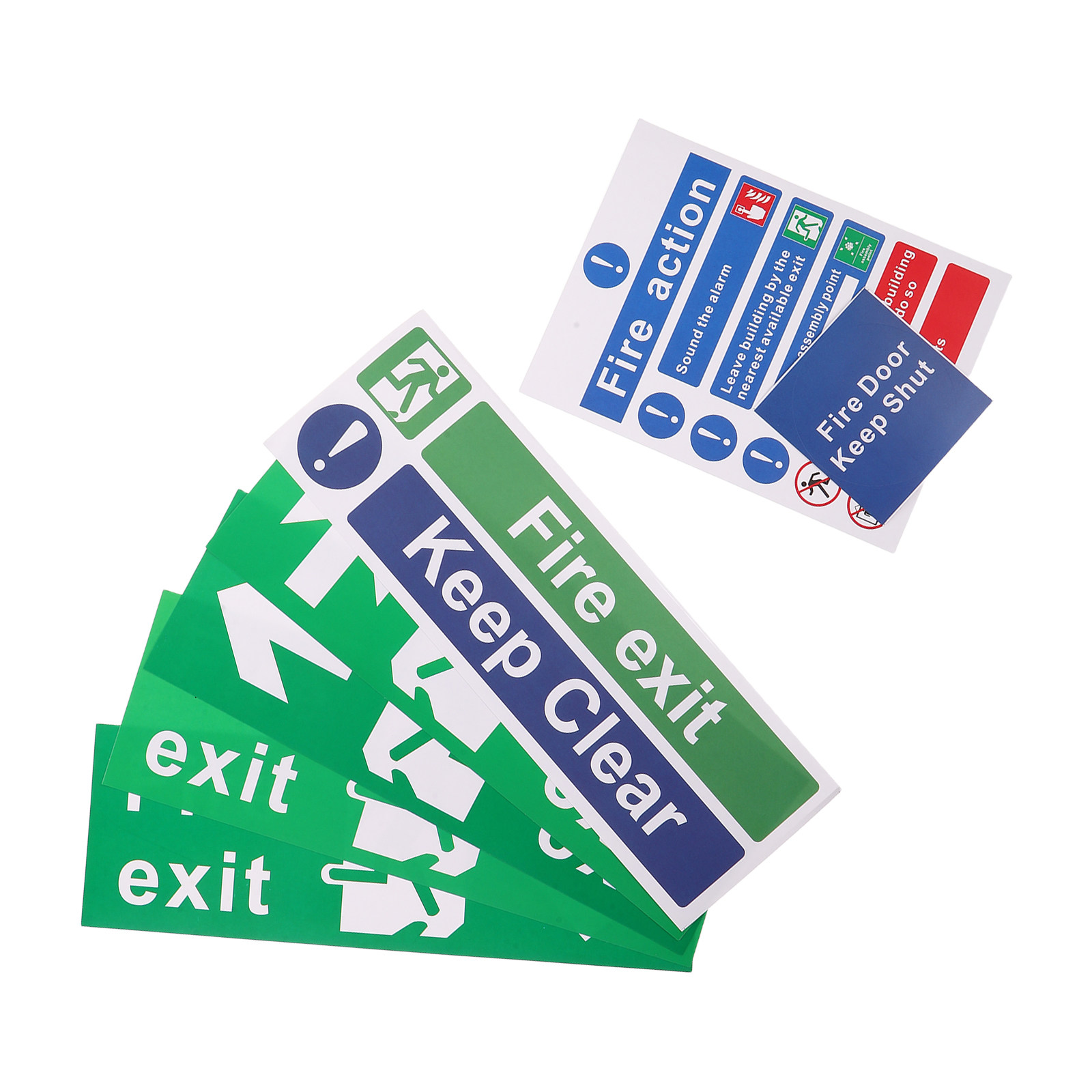 21Pcs Fire Exit Sign Set Emerg - Emergency Exit Sign ulasan dan harga