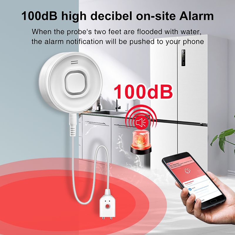 Tuya WIFI Water Leak Detector  - Water Alarm Sensor ulasan dan harga