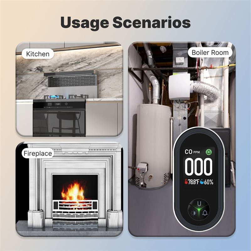 A93PHOT! Temperature Humidity  - Co Detector Plug ulasan dan harga