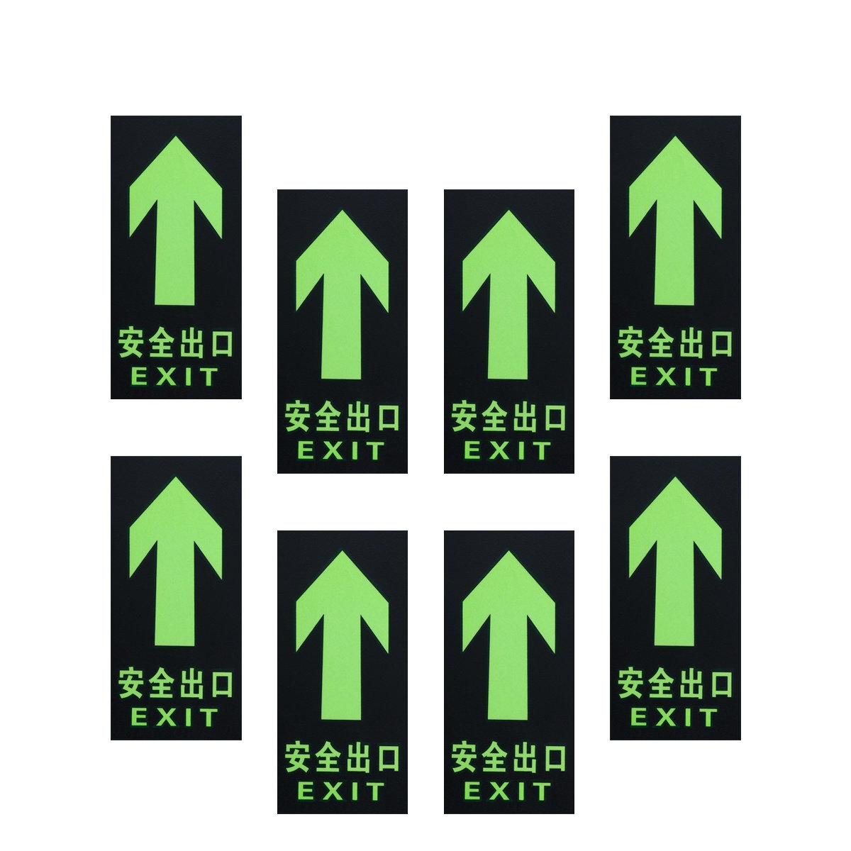 8Pcs Safety Exit Sign Luminous - Emergency Exit Sign ulasan dan harga