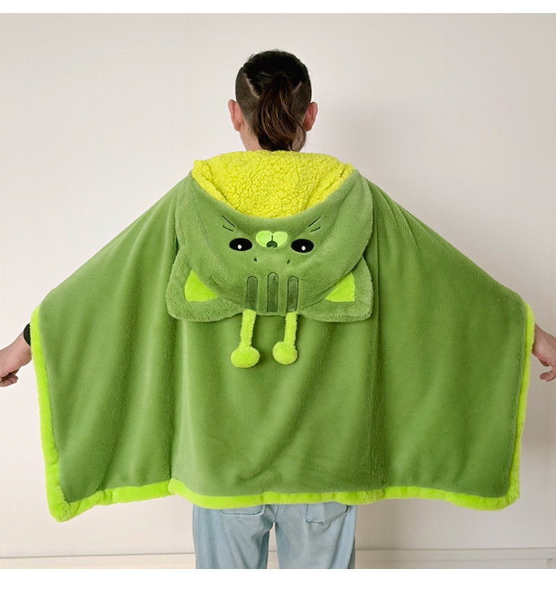 Cartoon Cute Alien Cat Hooded  - Fire Blanket Kitchen ulasan dan harga