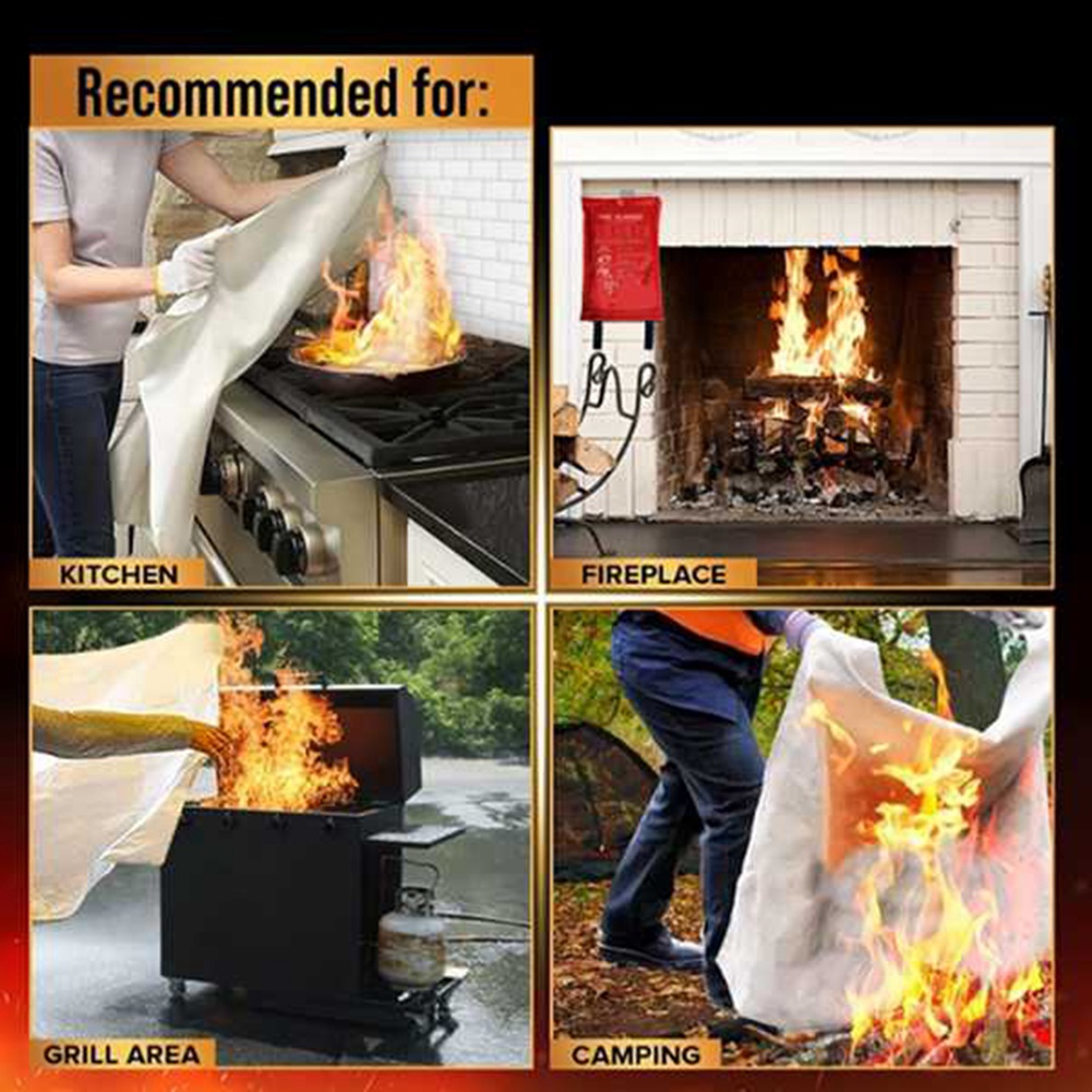 AED2-Emergency Fire Blanket, F - Fire Blanket Kitchen ulasan dan harga