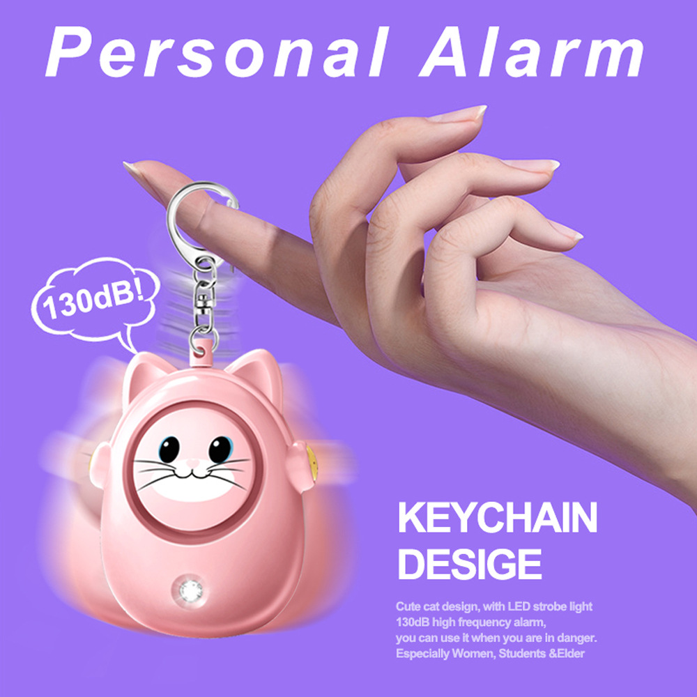 H8 2024 New Cute Cat Personal  - Personal Alarm Keychain ulasan dan harga