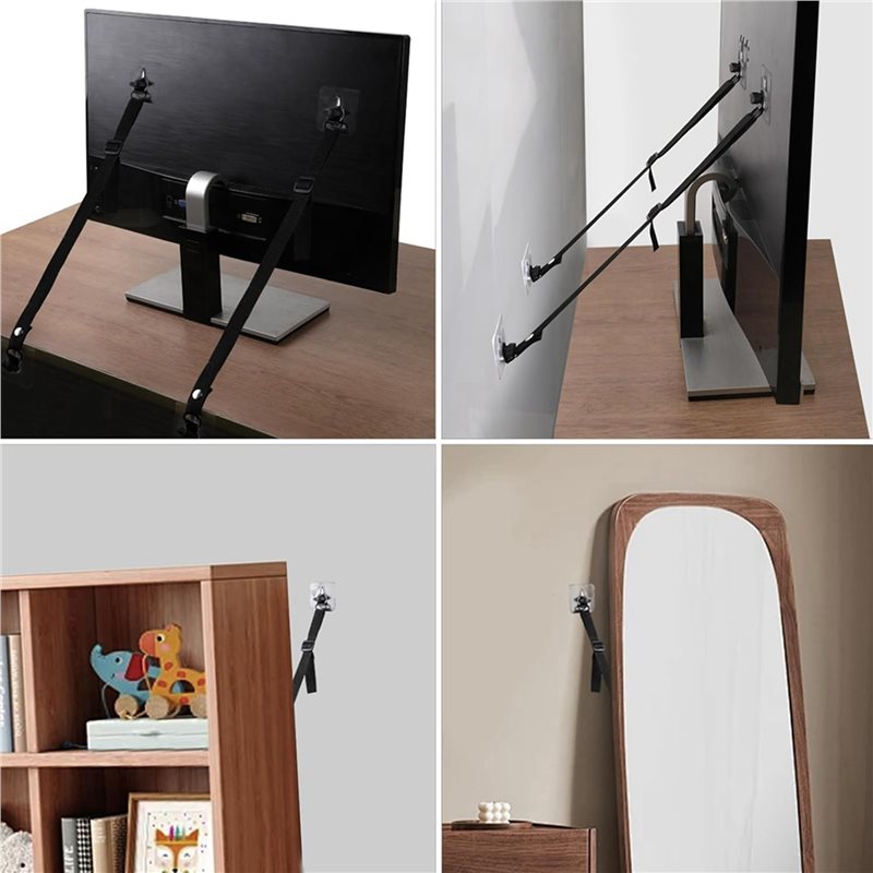 FULL-8 PCS TV Adjustable Safet - Earthquake Anchor Strap ulasan dan harga