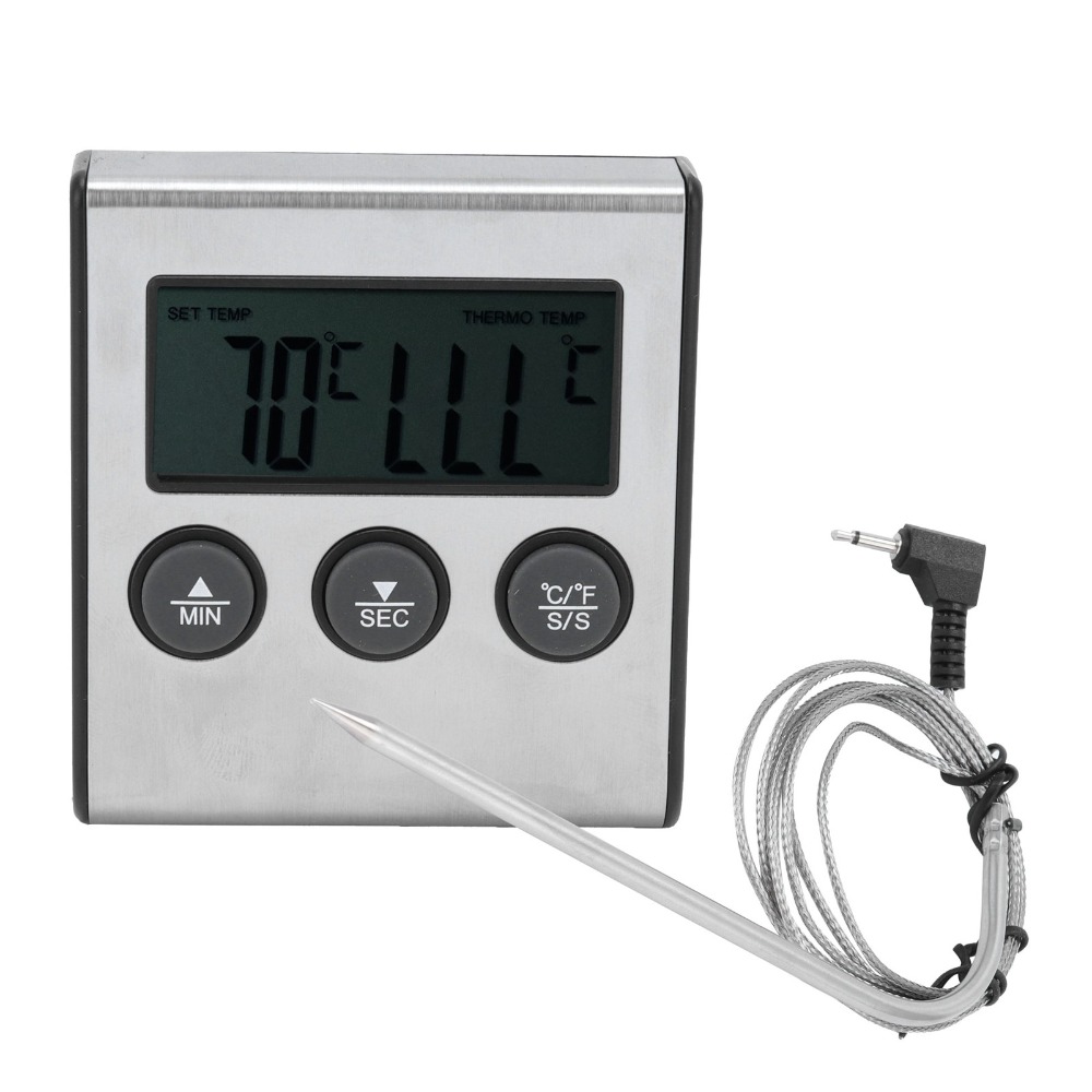 Silver Digital BBQ Meat Thermo - Pool Alarm Float ulasan dan harga
