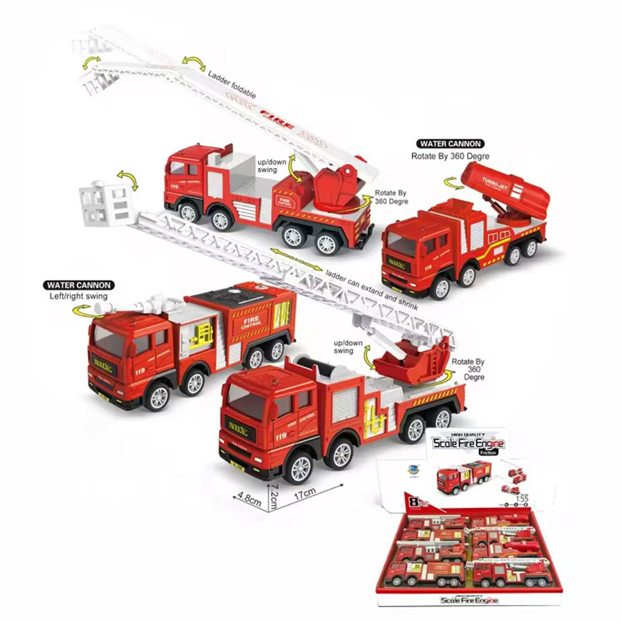 1pc-Alloy Fire Truck 1:32 Simu - Fire Escape Ladder ulasan dan harga