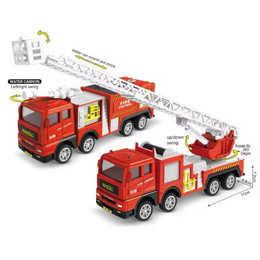 1pc-Alloy Fire Truck 1:32 Simu - Fire Escape Ladder ulasan dan harga