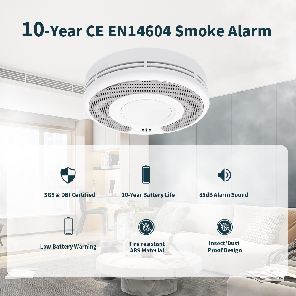 Standalone Smoke Alarm, Smoke  - Smoke Detector Interconnected ulasan dan harga
