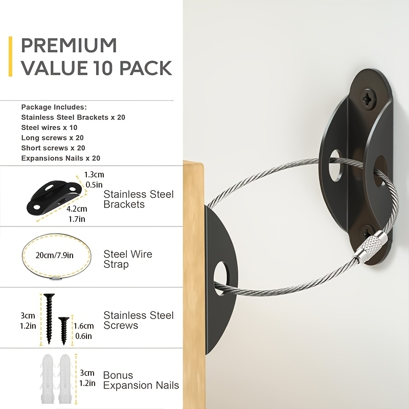 Furniture Wall Anchors with An - Earthquake Anchor Strap ulasan dan harga