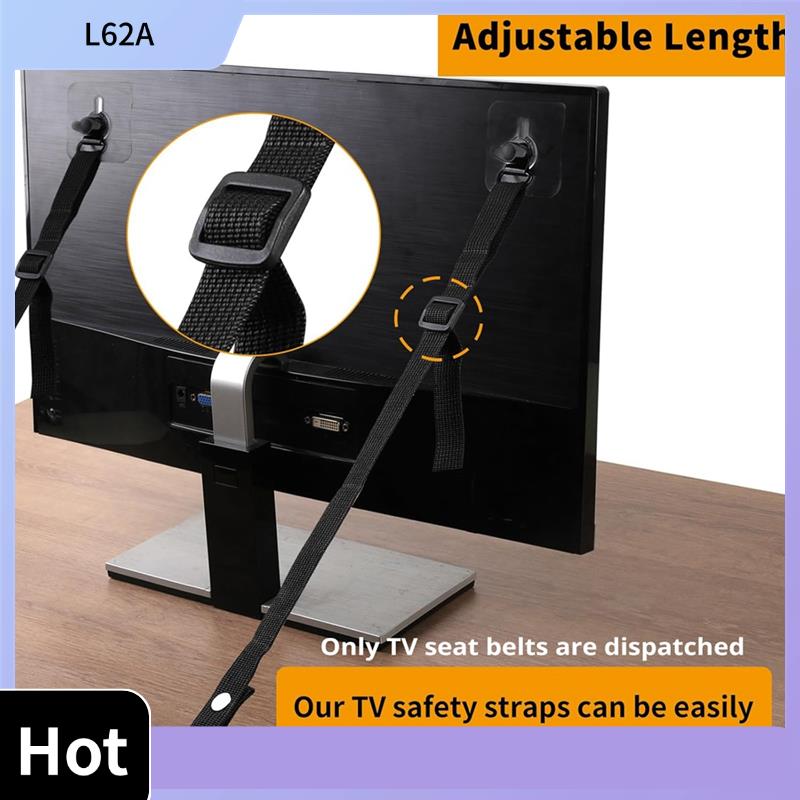 L62A 4 PCS Adjustable TV Safet - Earthquake Anchor Strap ulasan dan harga