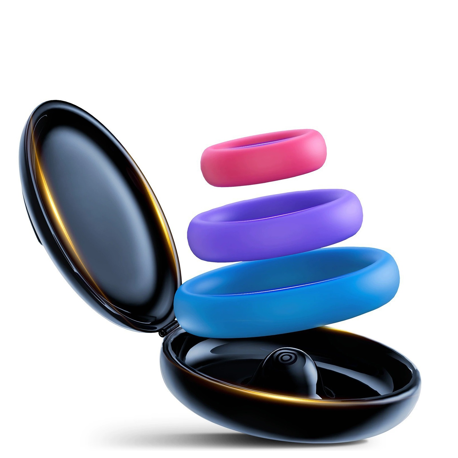 3pcs Silicone Cock Ring With P - Medicine Cabinet Lock ulasan dan harga